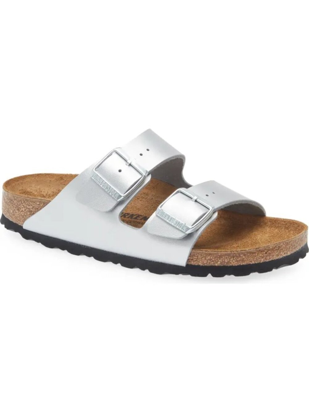 Birkenstock Arizona Silver Gray Sandals Slip Ons 38 Womens 7 to 7.5 NEW!!